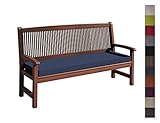 sunnypillow Coussin pour Banc de Jardin 150 x 50 x 5 cm plusieures Tailles et Couleurs à Choisir Assise Confortable pour Banc de terrasse/Balcon/Banquette/Galette de Chaise Bleu foncé
