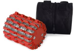 ‎LIFE IS SIMPLE Powerflare LED Signallicht 4er Set rot inkl. Tasche