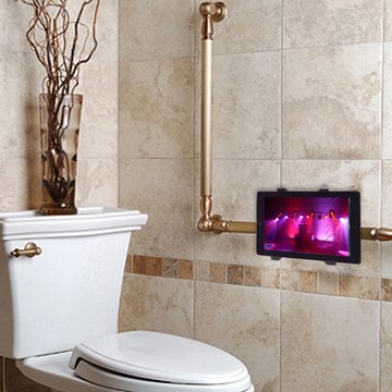 trellonics® Tablet Halterung Ständer – 360 Grad drehbar Flexible verstellbar Freisprecheinrichtung Gurt Klemme Ständer Halterung universell passend für iPad Mini iPad 2/3/4, iPad 5/iPad Air, Samsung Galaxy Tab S2/Tab A/Tab Pro/Tab 3, Google Nexus, eBook Reader und andere Tablets - 2