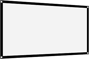 16:9 projektionsvägg, förtjockad, bärbar, skrynkelfri, vikbar, mjuk vit polyester projektorgardin, lämplig för hemmabio, konferenser, utomhus-campingfilmer (180 cm)