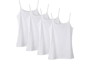 Anntry 2-8 Jahre Kleine Mädchen Normallacke Weiche Leibchen Unterhemden 4er Stück Kinder Komfort Atmungsaktive Tanktops