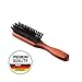 ZilberHaar Beard Brush (Soft Bristles) | 100% Boar Bristle & German Pearwood | Works With All Beard Balms & Oils | Made in Germany