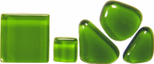 Bastelmaxi Glasmosaik Soft Glas 2 x 2 cm, ca. 55-Stück, 200g, dunkelgrün