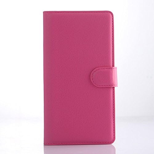 Pu Leather Flip case for ZTE Nubia Z9 MAXSlim Series Flip Wallet Case with Card Slots Shockproof Resistant Hybrid Protective Case Built In TPU Silicone Back Case Cover For ZTE Nubia Z9 MAX(5.5 Inches) Rose
