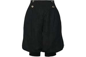 COSDREAMER Damen Hohe Taille Zweireiher Shorts Renaissance Hose Mittelalter Vintage Unterhose Piraten Shorts