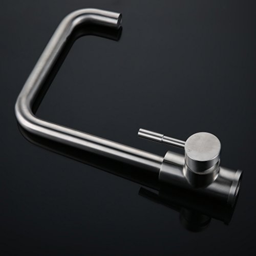 Kinse SUS304 Mischbatterie 360°Drehbar aus Edelstahl mit ABS Bubbler - 9