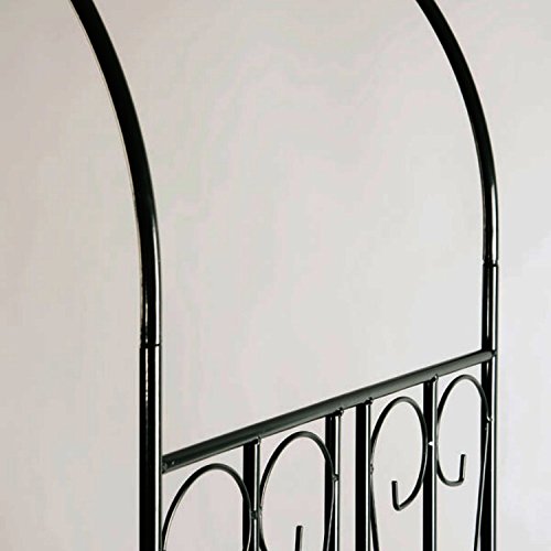 CLP Rosenbogen Metall ( Eisen ) pulverbeschichtet, 40 / 60 cm breit (wählbar), sehr stabil, geschwungen mit Spitze ca. Tiefe 60 cm, Breite 130 cm, Höhe 265 cm - 3