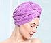 La Vogue Women Dry Hair Hat Water Absorbent Hair Dry Towel Headcloth (Purple Hat)