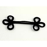 SHBK Large Frog Fastener Chinese Trim 'Buttons' - Black (1pk)