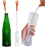 Cepillo de botella premium - Agarre extra para un control óptimo - 40 cm de largo - Cepillo de enjuague y limpieza eficiente - Cepillo de biberón Bebé - Cepillo de vidrio