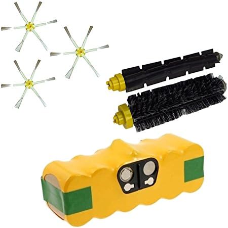 JSD – 4500 mAh Battery Life Extra + Brushes Kit for Irobot Roomba Series 600, 601, 602, 603, 604, 605, 606, 607, 608, 609, 610, 611, 612, 613, 614, 615, 616, 617, 618, 619, 620, 621, 622, 623, 624, 625, 626, 627, 628, 629, 630, 631, 632, 633, 634, 635, 636, 637, 638, 639, 640, 641, 642, 643, 644, 645, 646, 647, 648, 649, 650, 651, 652, 653, 654, 655, 656, 657, 658, 659, 660, 661, 662, 663, 664, 665, 666, 667, 668, 669, 670, 671, 672, 673, 674, 675, 676, 677, 678, 679, 680, 681, 682, 683, 684, 685, 686, 687, 688, 689, 690, 691, 692, 693, 694, 695, 696, 697, 698, 699