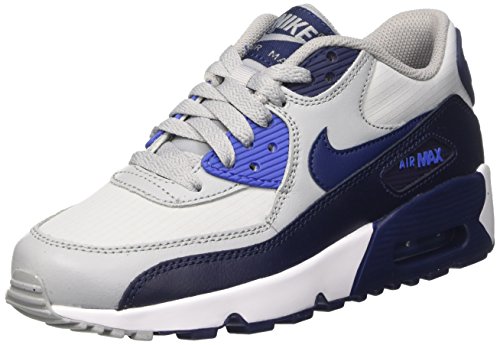 FR Avis Nike Air Max 90 Mesh Gs, Sneakers Mixte Enfant, Multicolore (Wolf Grey/Binary Blue-Comet Blue-White), 36 EU
