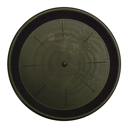Elixir Gardens ® Round Black Plastic Plant Pot Saucers Water Tray Base