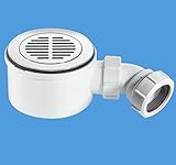 flache dusche selber einbauen Gesamthöhe ist nur 70 mm McAlpine st90cpb-s-70 90 mm flache Dusche Geruchsverschluss verchromt Messing, chrom und weiß