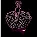 Produktbild 3D Led Schlafzimmer Dekor Nachtlichter Usb Dance Rock Tischlampe Baby Schlaf Visuelle Ballett Mädchen Modellierung Leuchten Kinder Geschenke