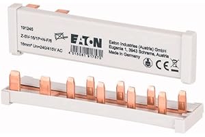 EATON Z-SV-16/1P+N-F/6 - BARRETTE DE PONTAGE HORIZONTALE - GRIS - 16 MM² - 63 A - 6 Modules - DISJONCTEURS PH/N