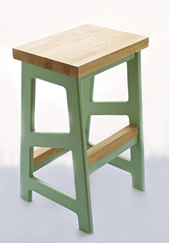 Bespoke Solid Oak 65cm(H) WHITE Modern Breakfast Kitchen Bar Stool