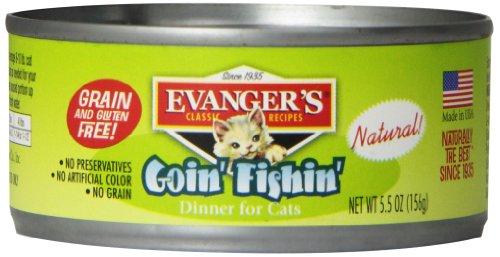 Evangers - Vajilla para Gatos, diseño de Gato clásico Natural, 45,72 g, 24 Unidades