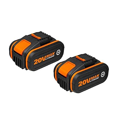 Worx Power Share 20 V Batterie Li-Ion Set avec 2 x 4000 mAh Batterie, 1 pièce, wa3553.2