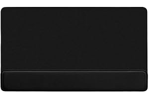 MoYouno Oversized Mouse Pad with Wrist Rest Cushion Support, Keyboard Mat, 70 x 40cm, Ergonomic Large Mouse Mat for Laptop Computer Anti-slip, Comfortable, Black