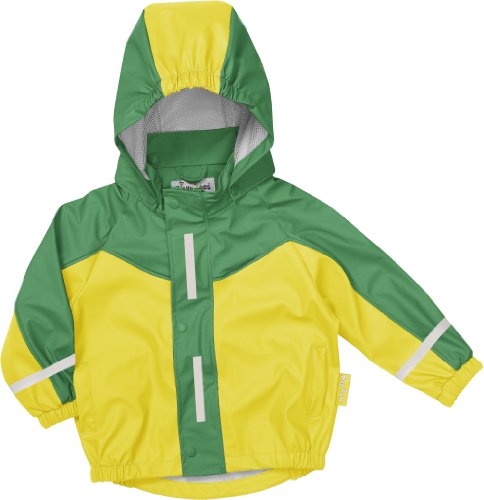 Playshoes Boy's Kids Waterproof Sportive Jacket Raincoat, Yellow - Gelb (grün/gelb ), 9-12 Months