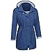 Produktbild TianWlio Damen Mäntel Frauen Mode Solide Regenjacke Draussen Hoodie Wasserdichte Kapuzenjacke Winddicht