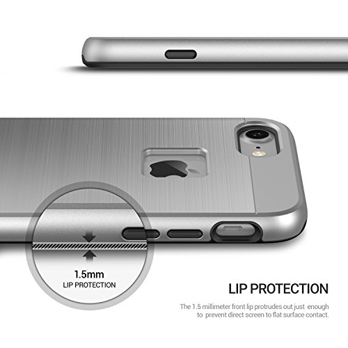 iPhone 7 Case, OBLIQ [Slim Meta][Satin Silver][MILITARY GRADE] Premium Metallic Soft Brushed Protection Cover for Apple iPhone 7 (2016)/iPhone 8 (2017)