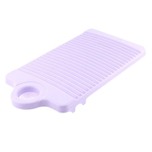 sourcingmap Plastik Haushalt Waschbrett Kleider Waschen Brett 315mm Länge – Helllila - 2