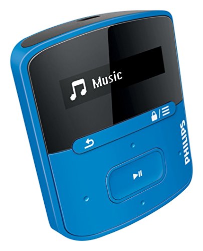 Philips SA4RGA04BN Lecteur mp3 GoGear Raga 4Go jusqu'à 15h d'autonomie, charge ultrarapide, écran multicolore, Bleu