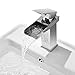 Produktbild Cozime Wasserfall Wasserhahn, Chrom Wasserhahn Badezimmer Waschbecken Wasserfall, Square, Kein Rost Bassing