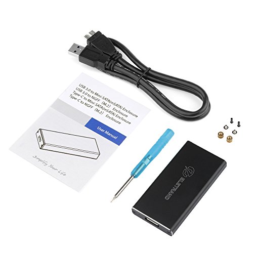 [Unterstützt UASP]Eletrand USB3.0 NGFF M.2 Aluminium SSD Externes Gehäuse Adapter Case mit USB 3.0 Datenkabel, Hochgeschwindigkeits 5 Gb/s (schwarz) - 6