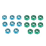 Paquete de 16 piezas (verde y azul), suficiente para la reconstrucción / reparación de su patineta.