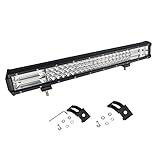 offroad led bars review Größe: 38,1 cm AUXTINGS 22 Zoll 324W dreireihiger LED Arbeitslicht Bar Autoscheinwerfer Offroad Flutlicht Scheinwerfer 6000K imprägniern IP67 Arbeits-Licht 12V 24V