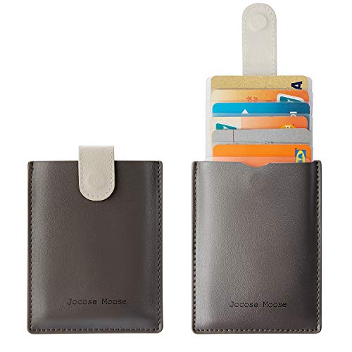 RFID Portafogli Sottili Minimalisti in Pelle - Portafoglio Frontale per Tasca Frontale per Titolare di Carte di Credito