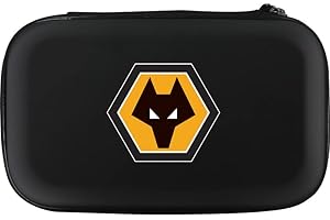 FOCO Officially Licensed Wolverhampton Wanderers Football Club Wolves FC Dart Case Storage Wallet, Crest, Black (W485)