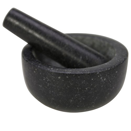 Mörser mit Stösel, Granit, antrazit, ø ca. 11 cm