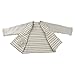Jacky Baby Unisex 100% Cotton - Beige/Streifen - Jacky Elephant Reversible Jacket, 294101 -  White - 9.5