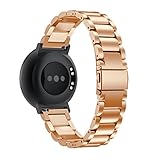 Altsommer18mm für Huawei Honor S1 Edelstahl Mesh Uhrenarmband Neuer Stil Doppel-Druckknopf Schnalle Uhrenarmbänder Mailänder Uhrenband für Herren Damen (Rose Golden)