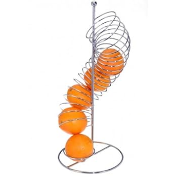 DEKORATIVER FRÜCHTEKORB "CIRCLE" | 40 cm, Metall, silber | Obsthalter