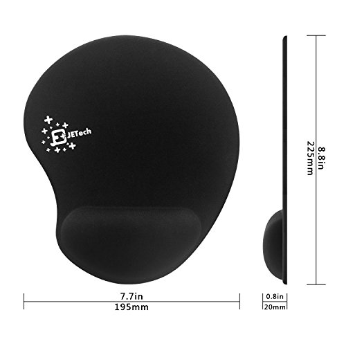 Mauspad, JETech Premium Maus Pad mit Gel Handgelenkauflage (Schwarz) – 0882 - 2