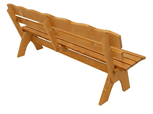 3-teilige XXL- Gartengarnitur Freital 200cm aus massiver Kiefer 35mm, imprägniert