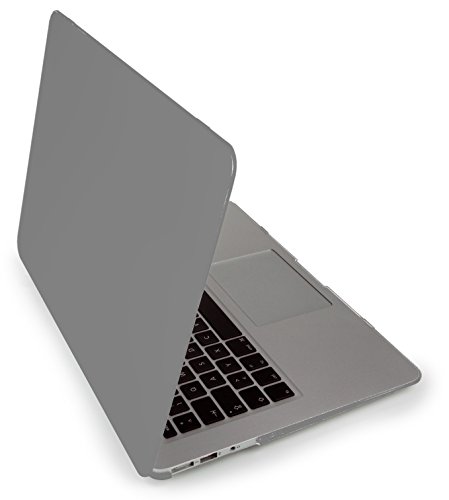 MyGadget *Gummierte* Hülle für - Apple MacBook Air 13 Zoll - Mac ab Mitte 2011 (A1466/A1369)- Gummi Cover Hardcase Tasche Schutzhülle in Grau