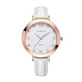 Comtex Damen Uhr Analog Quarz mit Leder Armband TSYL140134-WGN