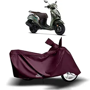 Cover Lab - Yamaha Fascino New BS6 Water Resistant - Dust Proof - Full Bike Scooty Two Wheeler Body Cover for Yamaha Fascino (Maroon)