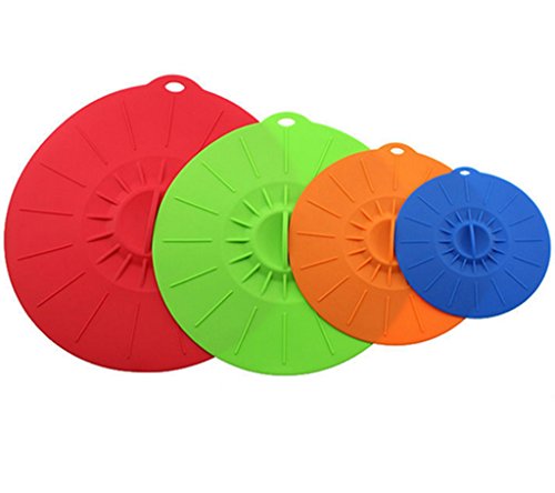 Tenn Well 4 Stück Silikon Deckel Set, Silikon Deckel Fuer Küche