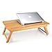 Produktbild Leqi Life Bamboo Laptop Stand Tisch Klapptisch Höhenverstellbar Laptop Bett Tablett Mit Schublade (Farbe : Style 3 - bamboo)