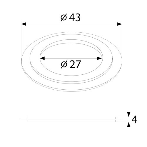 Universal-Lippendichtung 43 mm Durchmesser für Stopfenventil und Siebkörbchen / Ersatzteil / Dichtungsring / Dichtung / Ventildichtung - 2