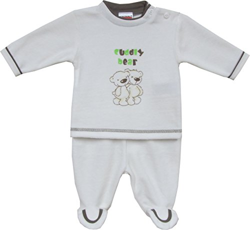 Schnizler Unisex Baby Tracksuit -  White - 3-6 Months