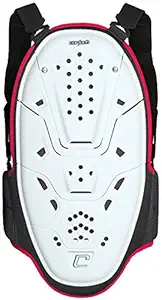 Cortech unisex-adult Latigo Back Protector(White/Red, Small/Medium), 1 Pack