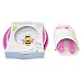 Baby Bowl & Plate Set With Fork & Spoon Travel Set Various Colours Characters (Pink - Bee)